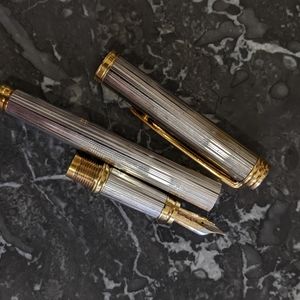 Waterman Fountain pen sterling silver and gold